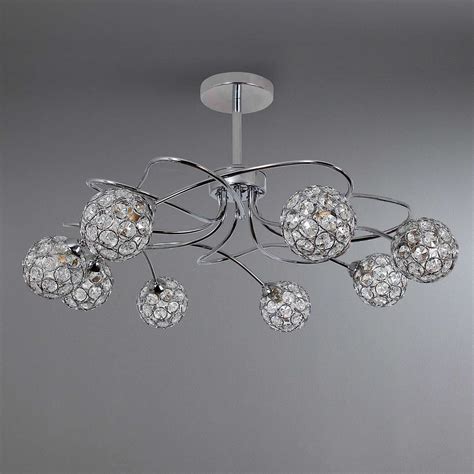 Sphere 8 Light Chrome Ceiling Fitting | Ceiling lights, Crystal chandelier lighting, Modern ...