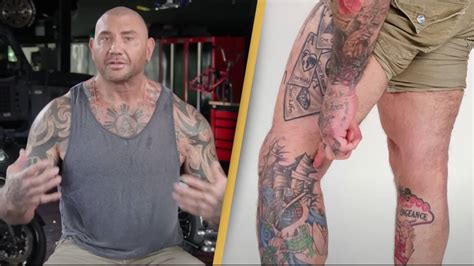 Dave Bautista breaks down all the tattoos he has on his body