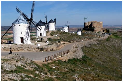 Windmills and old castle in Consuegra, Cities in Spain - GoVisity.com