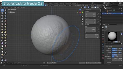 pack of brushes for blender 2.9 - YouTube