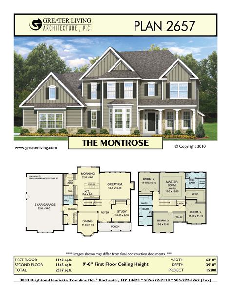 Plan 2657: THE MONTROSE | Family house plans, Sims house design, Dream house plans