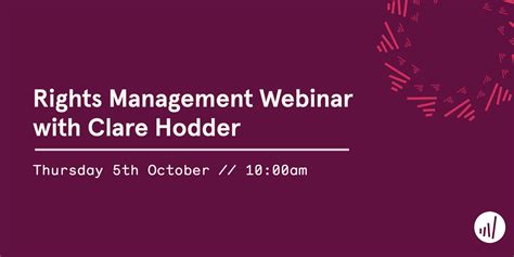 Rights Management Webinar with Clare Hodder - Publishers Association