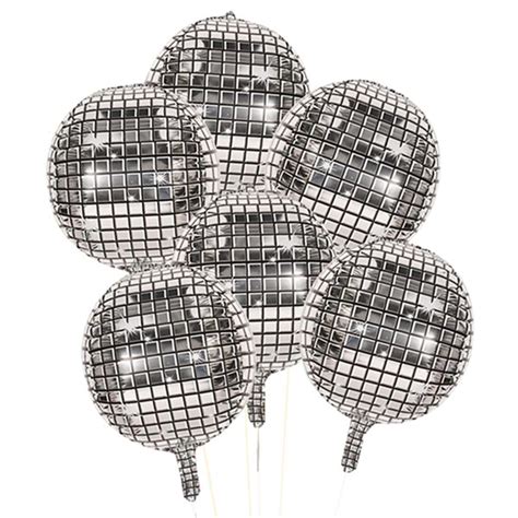 Foil Disco Ball Balloons - 6 Pack | Windy City Novelties