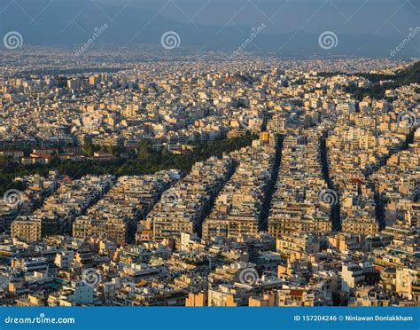 Aerial View of Athens, Greece Stock Photo - Image of capital, antique ...