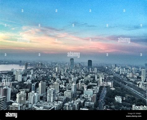 Aerial view of south Mumbai from upcoming high rise in lower parel by ...