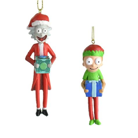 Rick And Morty Santa Helper Christmas Tree Ornaments, 2-Piece Set - Walmart.com - Walmart.com