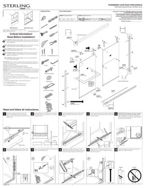 Sliding Shower Door Parts Diagram - Fill Online, Printable, Fillable, Blank | pdfFiller