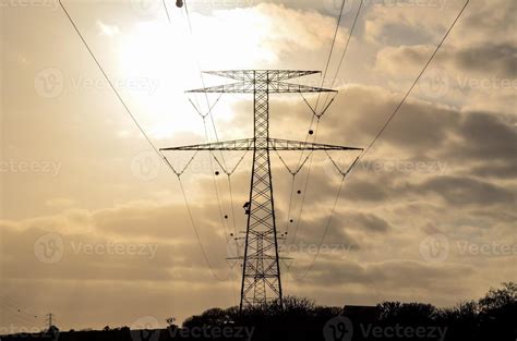 Electric power pylon 22216635 Stock Photo at Vecteezy