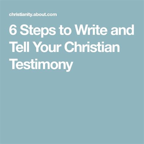 5 Steps to Writing Your Christian Testimony | Testimony, Writing, Christian