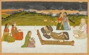 A princess reclining on a terrace with attendants : Free Download ...