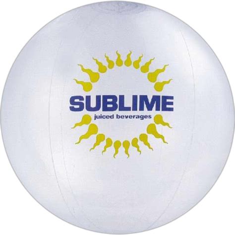 Clear Color Translucent Beach Balls, Custom Designed With Your Logo!