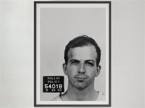 Lee Harvey Oswald Mugshot Poster, Celebrity Mugshot, Art Print, Rustic Home Decor, Jail Poster ...