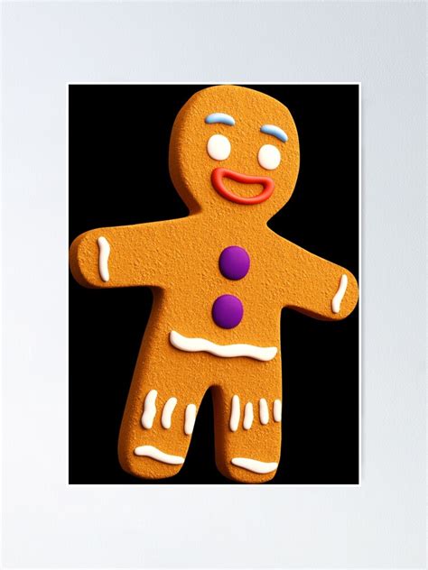 "Gingerbread Man from Shrek" Poster by SparkyDesign | Redbubble