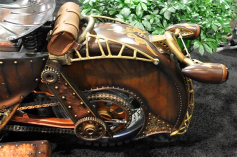 Just A Car Guy: a steampunk motorcycle from SEMA from Travis Deeter and Welder Up, a '76 Honda