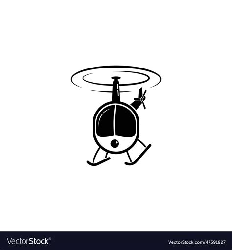 Helicopter design ilustration logo Royalty Free Vector Image