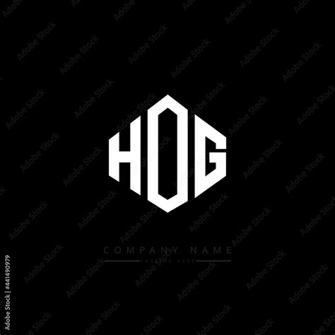 HOG letter logo design with polygon shape. HOG polygon logo monogram ...