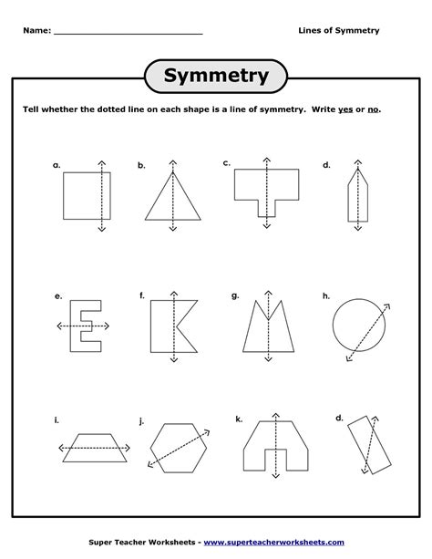 Grade 1 Lines Of Symmetry Worksheets