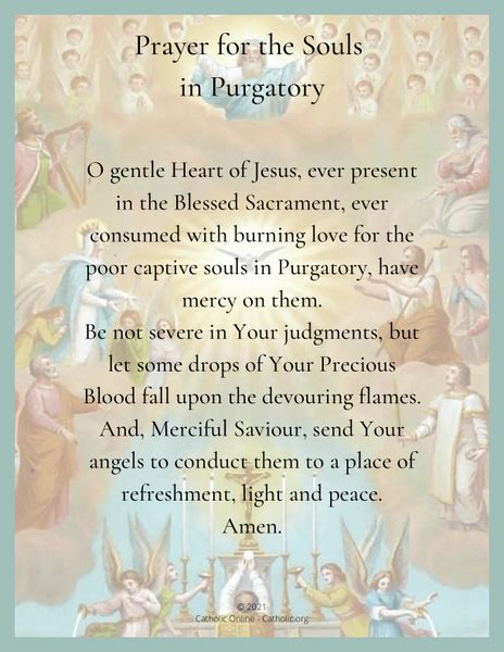 Prayer for the Souls in Purgatory (FREE PDF) | Catholic Online Learning ...