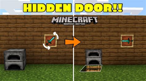 Minecraft Item Frame Secret Door | Bedrock Redstone Tutorial - YouTube