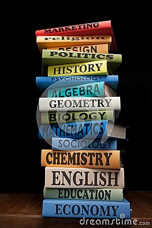 Education Study Books Pile College Textbooks Stock Photo - Image: 18182270