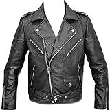 Men's Hot Police Uniform Shirt Real Black Lambskin Leather BLUF Cuir Gay Schwarz (XS) : Amazon ...