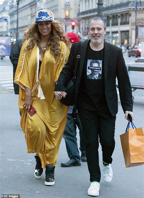 Tyra Banks and boyfriend Louis Bélanger-Martin step out in Paris as they attend Louis Vuitton ...