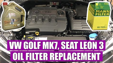 How to replace oil filter Seat Leon 3, VW Golf Mk7, A3 2.0 TDI, 150 CP