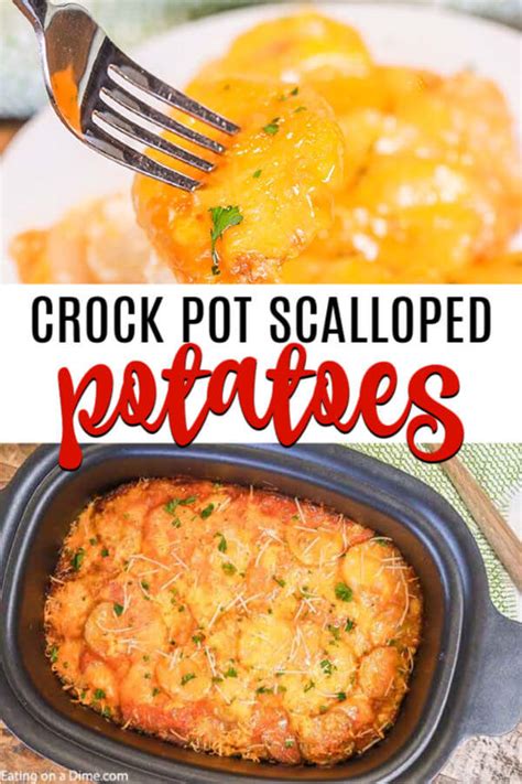 Slow Cooker Scalloped Potatoes recipe - crock pot cheesy potatoes