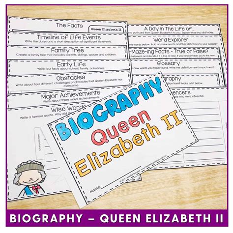 Biography Booklet - Queen Elizabeth II | Teaching, Teacher material, Queen elizabeth ii