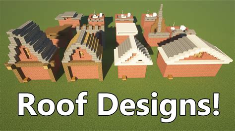 Minecraft roof designs! - YouTube