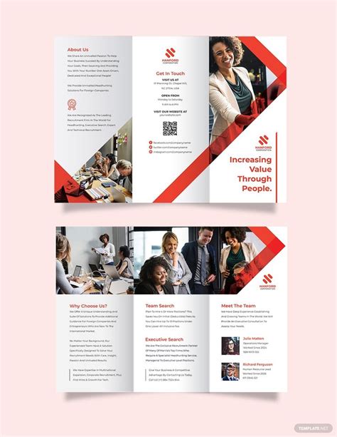 Recruitment Tri-Fold Brochure For Job Fair Template - Google Docs, Word ...