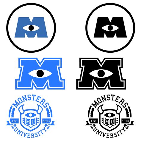 Monsters Inc. / Monsters University Logos Disney Clipart | Etsy