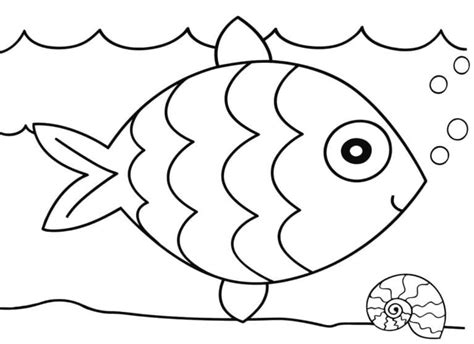 A Fish for Toddler coloring page - Download, Print or Color Online for Free