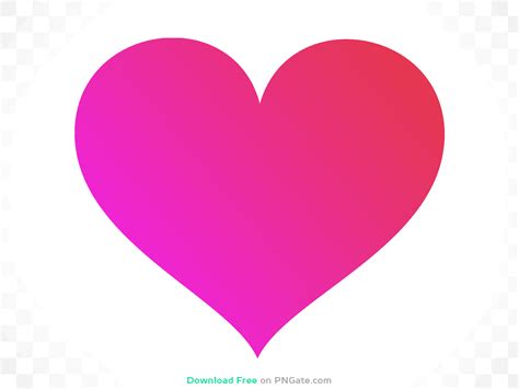 Red-Pink Gradient Heart PNG Image Download for Free – PNGate