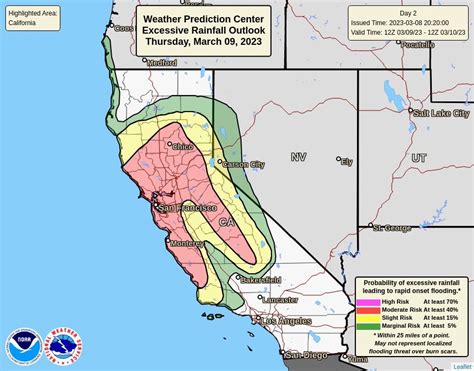 Map: Where flood risk will be highest during Calif. atmospheric river ...