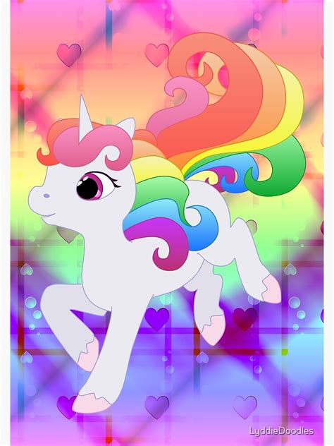 "Cute Baby Rainbow Unicorn" Poster for Sale by LyddieDoodles | Redbubble