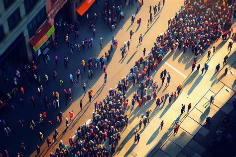 Crowd of People Walking Street Stock Image - Image of national, metro ...