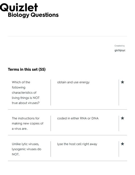 Biology Questions Flashcards Quizlet