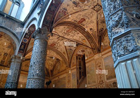 Interior Courtyard of Palazzo Vecchio, Florence Italy Stock Photo - Alamy