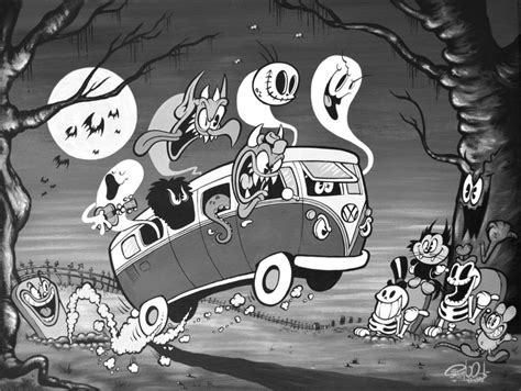 Shawn Dickinson: "eVWil Bus" | Cartoon styles, 1930s cartoons, Vintage ...