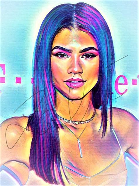 Zendaya Coleman Abstract Print #ZENDAYA_ABSTRACT4 | Pop art, Zendaya coleman, Abstract