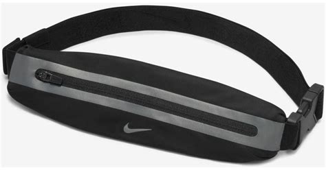 Nike Slim Running Fanny Pack in Black,Silver (Black) for Men - Lyst