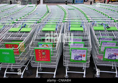 Asda trolley bay Stock Photo - Alamy