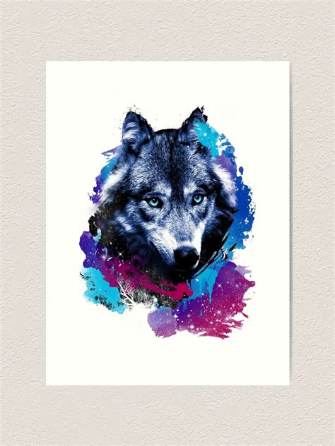 "Galaxy Wolf" Art Print for Sale by Pescapin | Redbubble