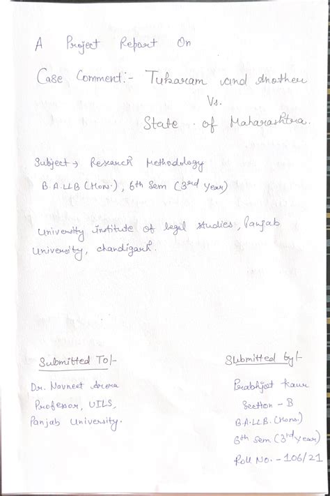 Rm-6th sem - Case comment - mathura rape case (1979) - LLB - Studocu