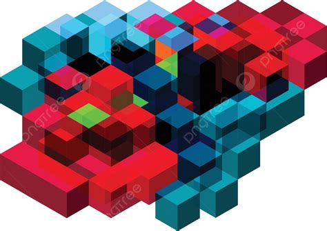 3d Squares Abstract Colorful Background Architecture Media Figure Vector, Architecture, Media ...