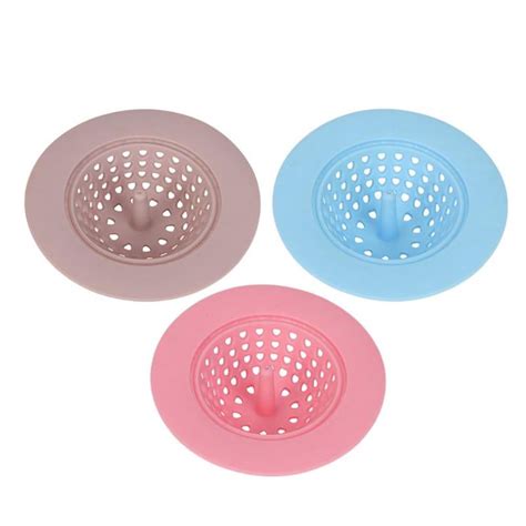 Round Silicone Sink Strainer Filter Water Stopper Floor Drain Hair ...