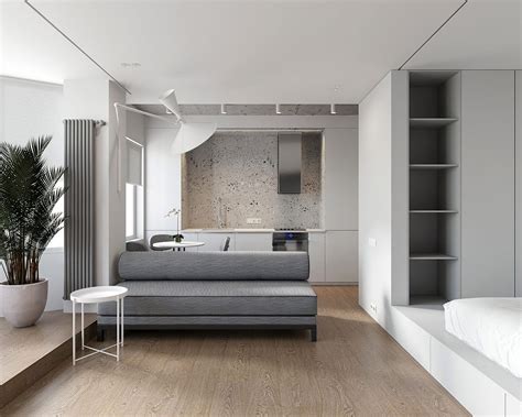 Two Minimalist Studio Apartments Making Statements with Shape | Tiny ...