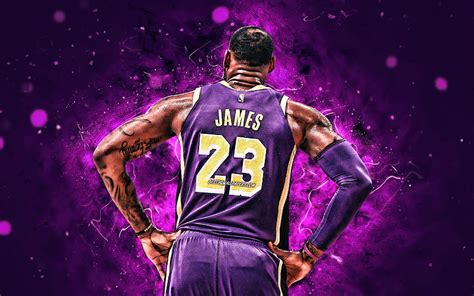 4K free download | LeBron James back view, grunge art, Los Angeles ...