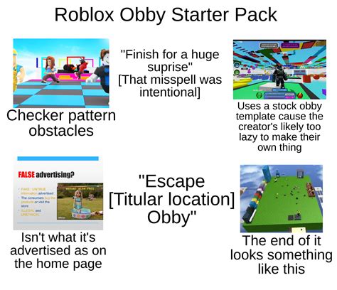 Roblox Obby Starter Pack : r/starterpacks